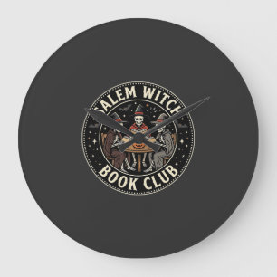 Salem Hexen Buchclub Halloween Skelett Design_1 Große Wanduhr