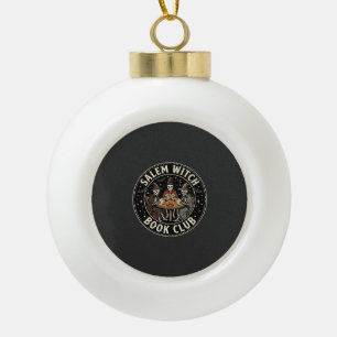 Salem Hexen Buchclub Halloween Skelett Design_1 Keramik Kugel-Ornament