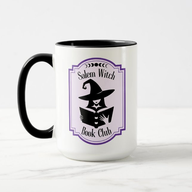 Salem Hexenbuch Silhouette-Liebhaber lila Tasse (Links)