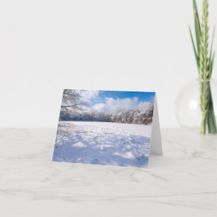 Salem Hills Teich und Wald Winterlandschaft Dankeskarte