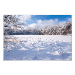 Salem Hills Teich und Wald Winterlandschaft Fotodruck