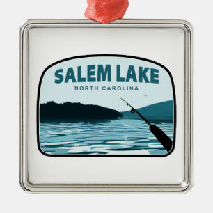 Salem Lake North Carolina Angelrute Ornament Aus Metall