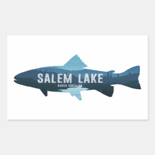 Salem Lake North Carolina Fisch Rechteckiger Aufkleber