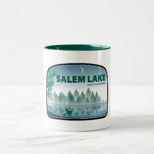 Salem Lake North Carolina Hirsche Zweifarbige Tasse
