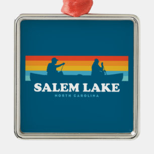 Salem Lake North Carolina Kanu Ornament Aus Metall