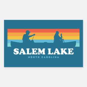 Salem Lake North Carolina Kanu Rechteckiger Aufkleber