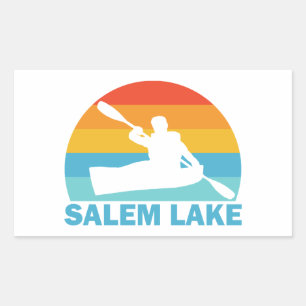 Salem Lake North Carolina Kayak Rechteckiger Aufkleber