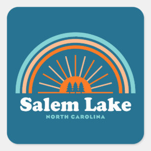 Salem Lake North Carolina Regenbogen Quadratischer Aufkleber