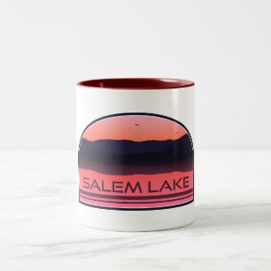 Salem Lake North Carolina Roter Sonnenaufgang Zweifarbige Tasse