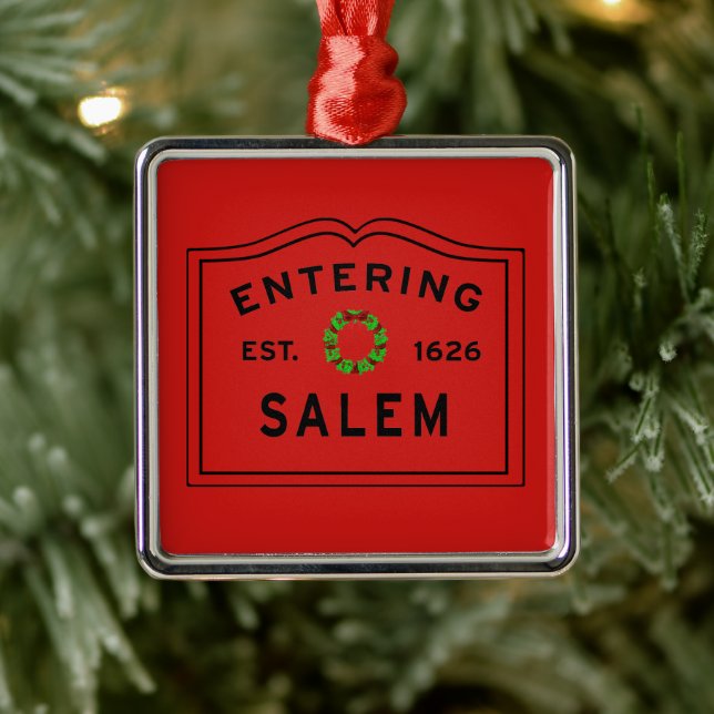 Salem, MA Holida Ornament Aus Metall (Baum)