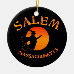 Salem MA Witch Keramik Ornament