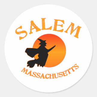 Salem MA Witch Runder Aufkleber