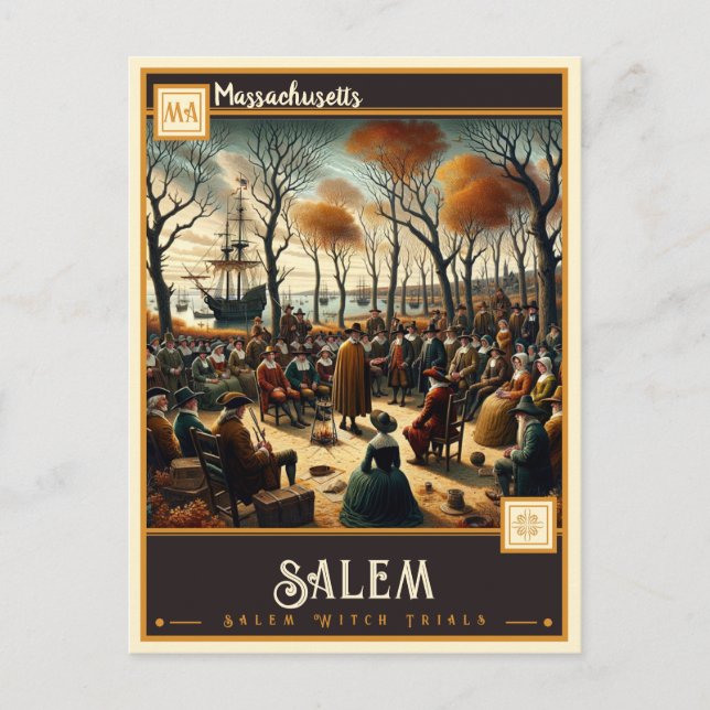 Salem, Massachusets | VINTAG Postkarte (Vorderseite)