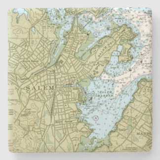 Salem Massachusetts Chart Steinuntersetzer