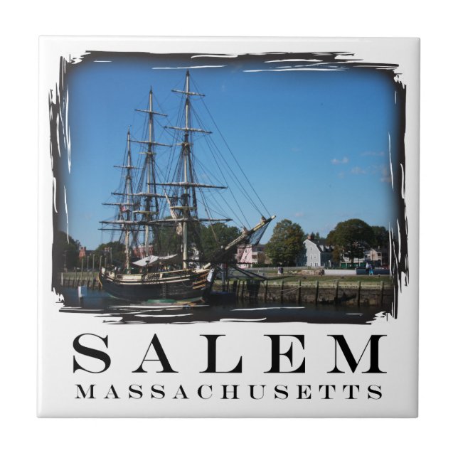 Salem Massachusetts Fliese (Vorderseite)