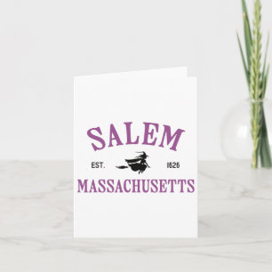 Salem Massachusetts Hexe Fliegender Besenstiel Hal Karte