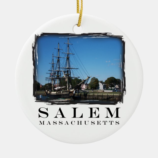 Salem Massachusetts Keramik Ornament (Vorne)