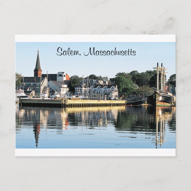 Salem Massachusetts Marina Post Card Postkarte (Vorderseite)