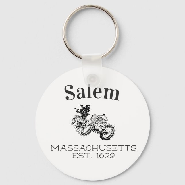Salem Massachusetts Rennwagen Schlüsselanhänger (Vorderseite)