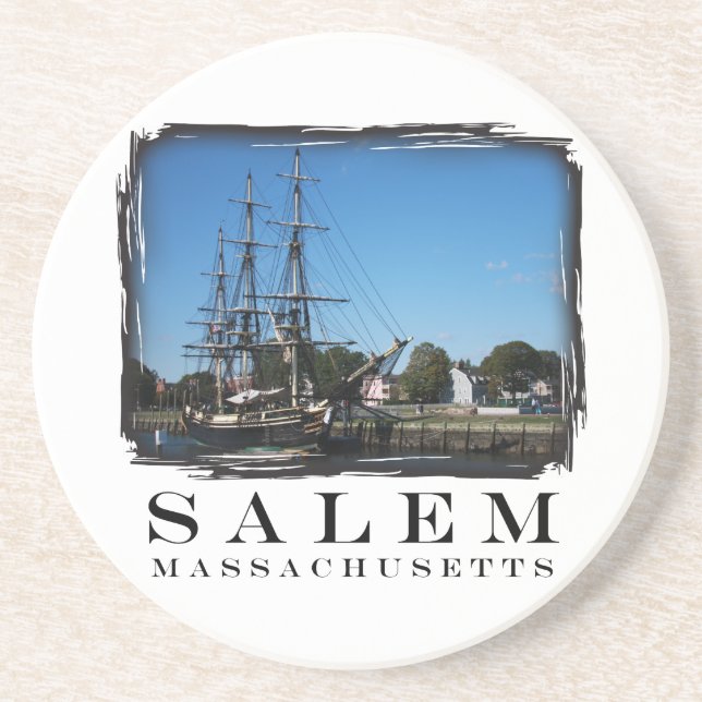 Salem Massachusetts Sandstein Untersetzer (Vorne)