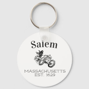 Salem Massachusetts Totenkopf-Rennfahrer Oldtimer Schlüsselanhänger