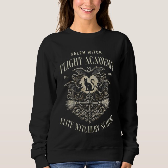 Salem Massachusetts Womens Adult Halloween Spooky Sweatshirt (Vorderseite)