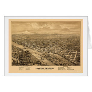 Salem ODER panoramische Karte - 1876