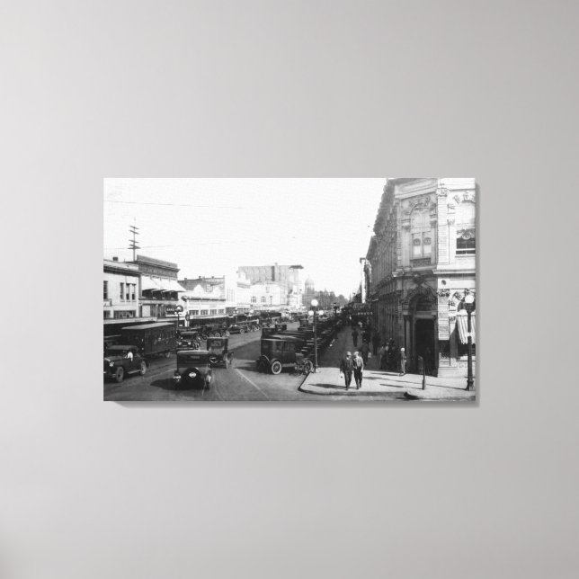 Salem, oder Stadtansicht auf Staat Street Foto Leinwanddruck (Vorderseite)