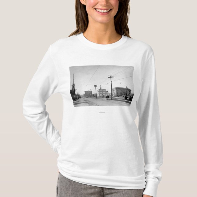 Salem ODER Stadtansicht-Staats-Straßen-Fotografie T-Shirt (Vorderseite)