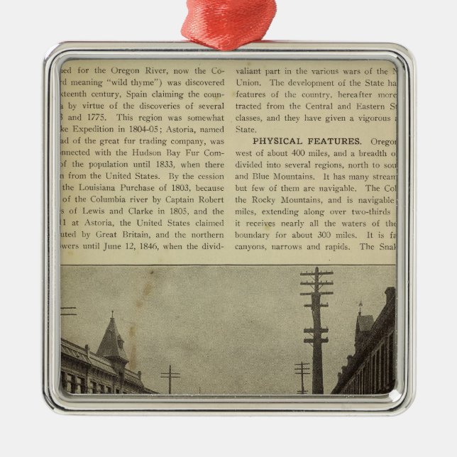 Salem oder Straße Silbernes Ornament (Vorne)