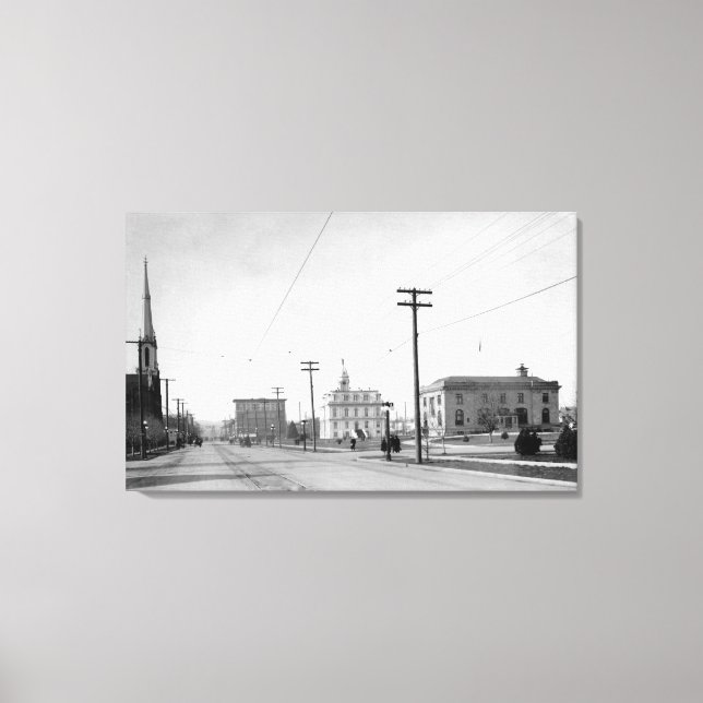 Salem, oder Town View Staat Street Foto Leinwanddruck (Vorderseite)