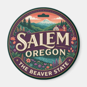 Salem Oregon Hauptstadt Pazifischer Nordwesten Rei Magnet