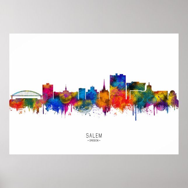 Salem Oregon Skyline Poster (Vorne)