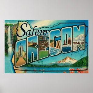 Salem, OregonLarge Buchstabe ScenesSalem ODER Poster
