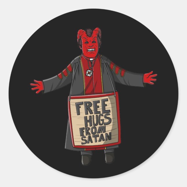 Salem Satan Runder Aufkleber (Vorderseite)