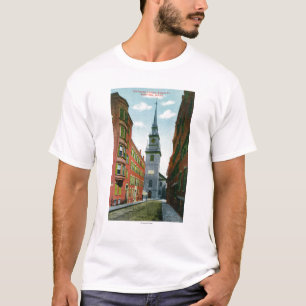 Salem-Straßen-Ansicht der alten Nordkirche Gbd # T-Shirt