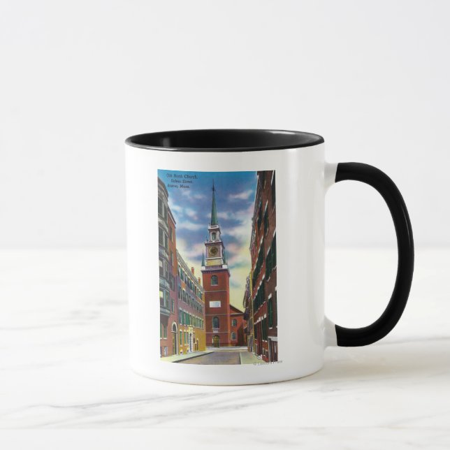 Salem Street View Old North Church Bldg Tasse (Rechts)