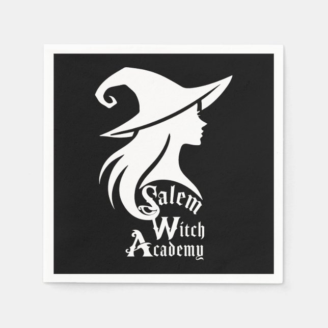 Salem Witch Academy Wiccan Hexes Halloween-Party Serviette (Vorderseite)