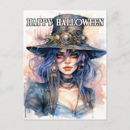 Salem Witch Illustration | Frohe Halloween Postkarte