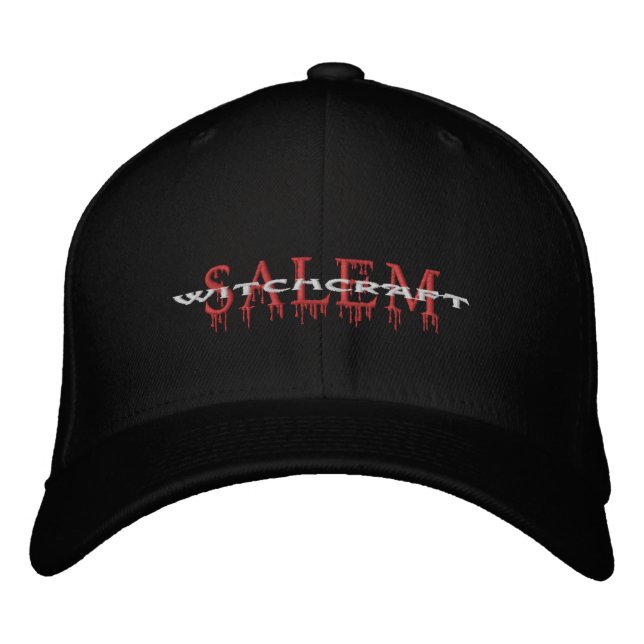 Salem Witchcraft Bloody Magic Bestickte Kappe (Vorderseite)