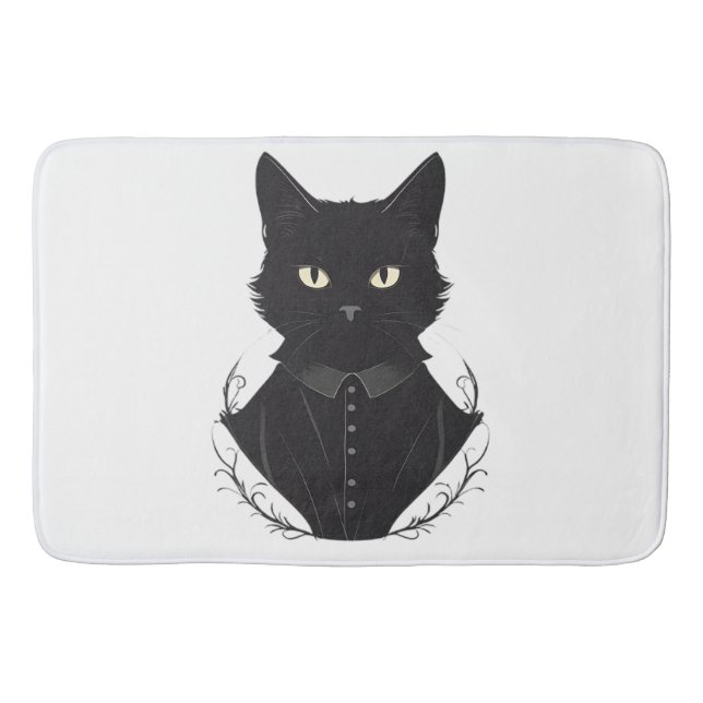 Salems verzauberte schwarze Katze Badematte (Vorderseite)