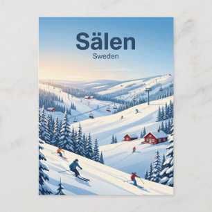 Sälen Skigebiet Schweden Postkarte