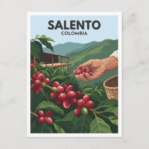 Salento Coffee Finca Kolumbien Erinnerungsstück Postkarte