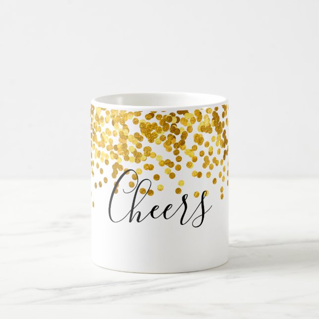 Saler Gold Polka Dot Confetti Coffee Mug (Centre)