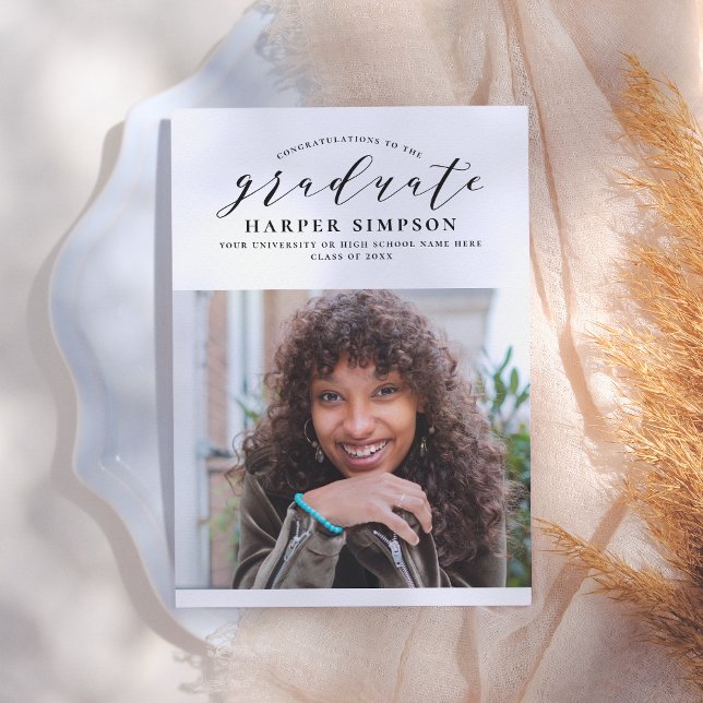 Saler | Terracotta Photo Graduation Faire-part (Créateur téléchargé)