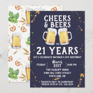 Salers et bières Invitation de fête d'anniversaire