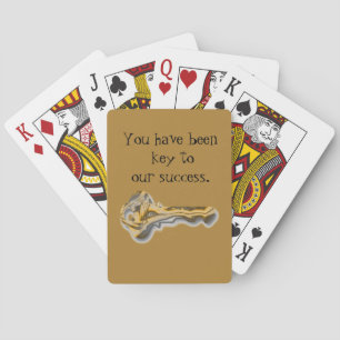 Sales Team Gold Key Business-Wertschätzung für Mit Spielkarten