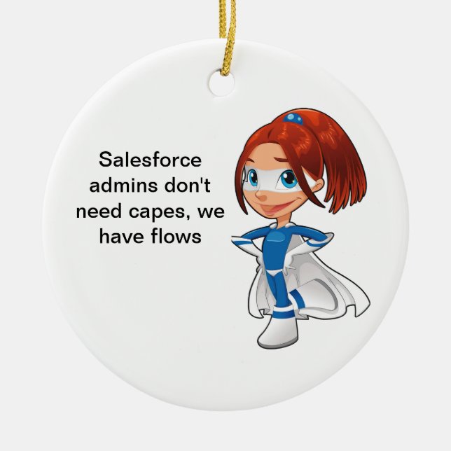 Salesforce-Administratoren haben Zuflüsse Keramik Ornament (Vorne)