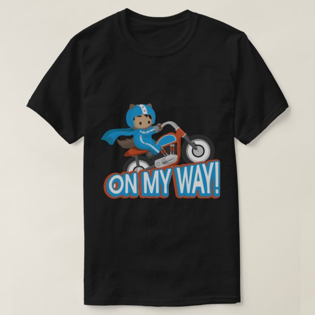 Salesforce Astro on My Way - Salesforce trailblau T-Shirt (Design vorne)