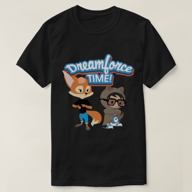 Salesforce Dreamforce Time - Salesforce trailblau T-Shirt (Design vorne)
